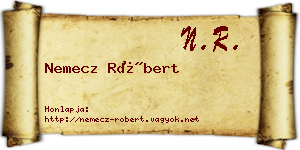 Nemecz Róbert névjegykártya