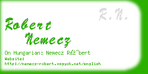 robert nemecz business card